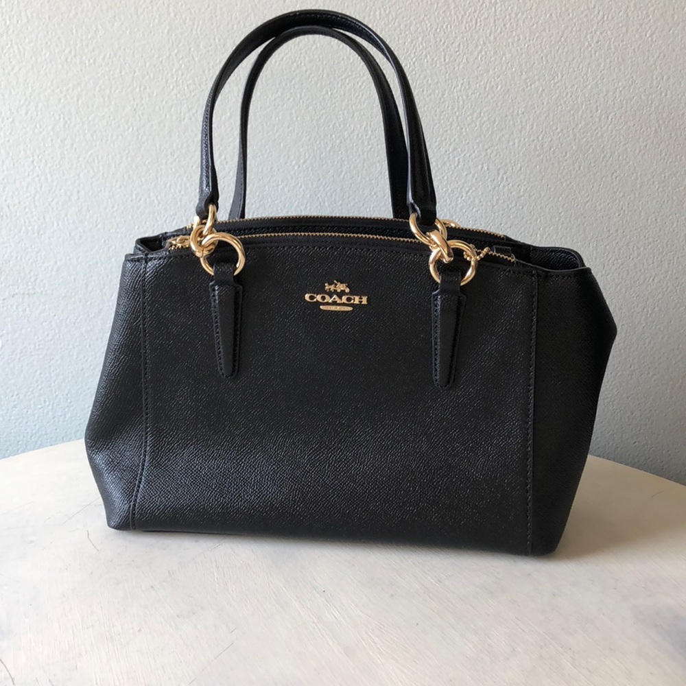 Futon Satchel Black Coach Purse